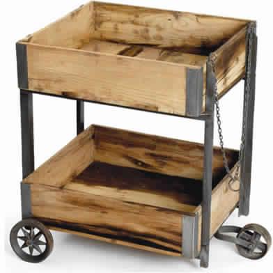 Wooden Bar Cart With Wheels