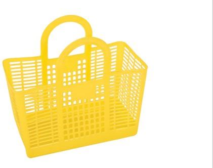 Kaptan Plastic Jally Chandani Shopping Basket, Color : Yellow