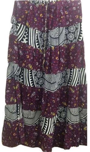 Cotton Printed Ladies Stylish Skirt, Size : Small