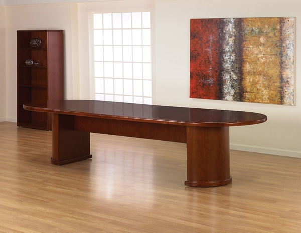 Plain Wood Polished office conference table, Color : Brown