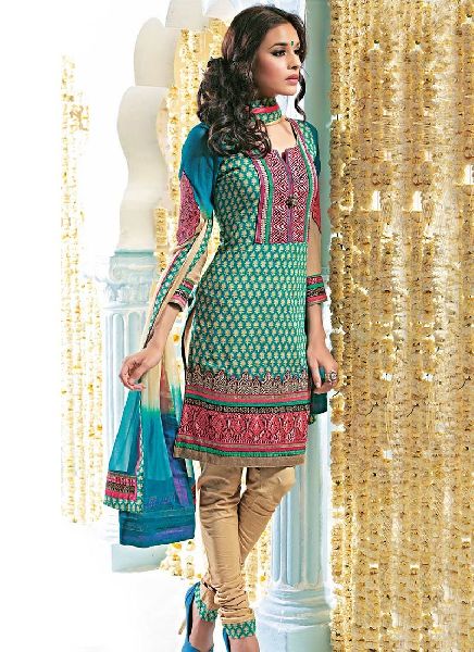 Printed Ladies Churidar Suits, Size : M, XL