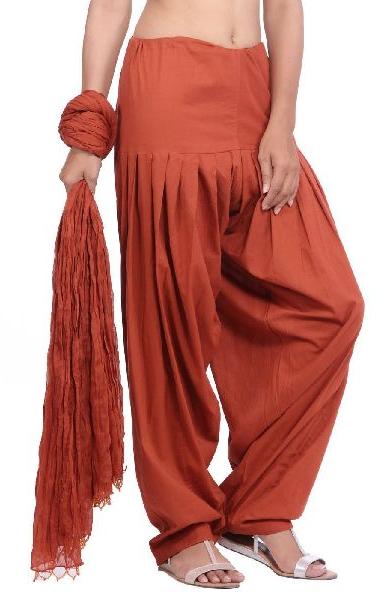 Jaipur Kurti Pure Cotton Brown Patiala Salwar and Dupatta Set