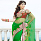 Shaded Light Green Viscose Georgette Saree with Blouse