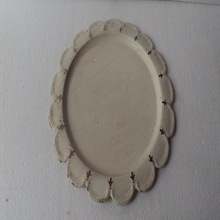 Hitech Metal White Antique Charger Plate,
