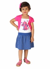 Girls Printed Dress 2-10 Years, Size : 2-10years