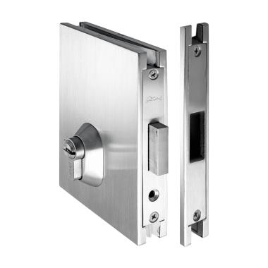 Glass Door Lock With Dead Bolt & Strike Plate