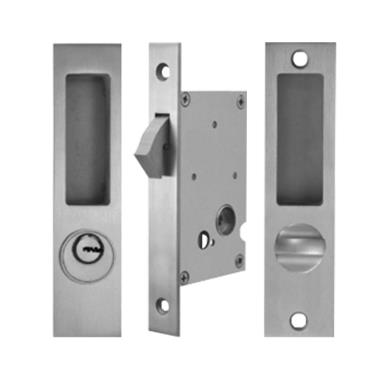 Lock and Handle for Wooden Sliding Door with Strike Plate