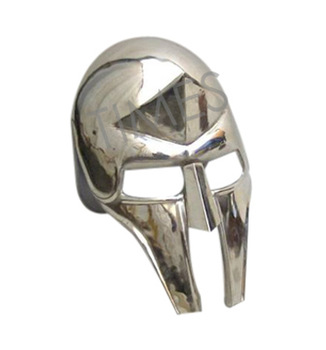 Metal Gladiator Armor Helmet, Color : Natural Color