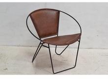 Leather Iron high quality dining chair