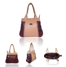 Genuine Leather Ladies Handbag, Color : Brown