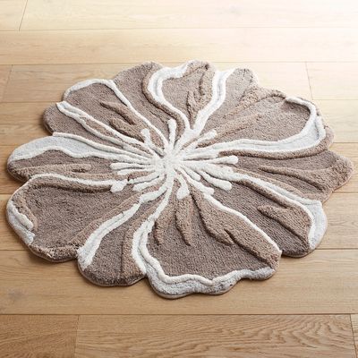Cotton Floral Shaped Bath Mat, for Home, Feature : Good Designs