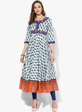 Block Printed Circular Anarkali Suit