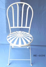 Metal Nickel finished chair