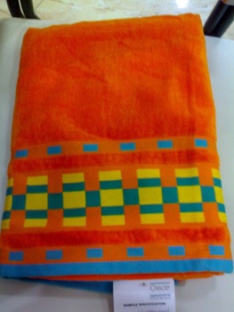 TQM Plain Dyed terry towel, Size : 70 x 140 cms