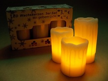 Pillar LED Hollow Candle, for Weddings, Feature : Flameless