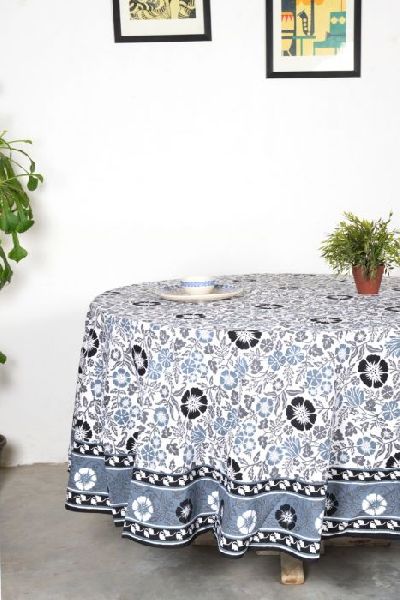 OLIVIA BLACK ROUND TABLE COVER
