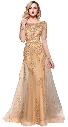 Chiffon Embroidered Ladies Gown, Size : XL