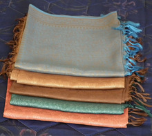 Opgshawls SCARVES/SHAWLS, Style : Plain, Pattern : Single Color Polyester Brocade