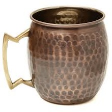 Antique Copper Mug Hammered