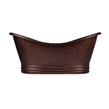 Irregular Matt Polished Pure Copper Bathtub, Color : Dark Brown