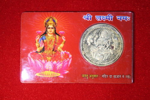 Laxmi Silver Coin Card, for Home Use, Feature : Durable Attractive Look, Hard Structure, Perfect Shape