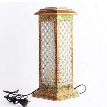 Antique Marble Painted Jali Handicraft Lamp, Color : Customized Color