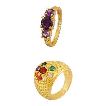 Finger Ring Zircon Gold Plating Jewelry Ring