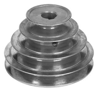 Round Polished Step Pulley, Color : Grey