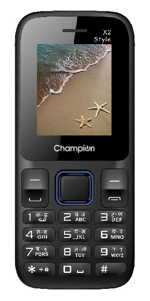 Champion brand X2 STYLE Dual Sim Blue Color Mobile Phone