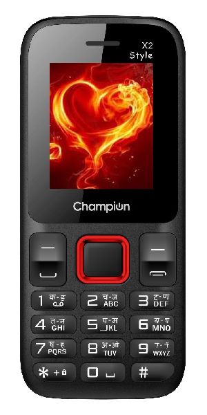 Champion Brand X2 STYLE Dual Sim Red Color Mobile Phone