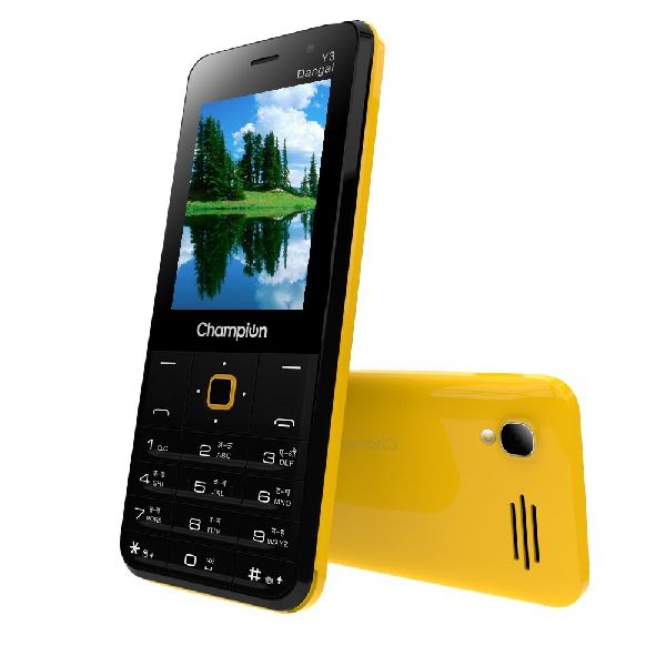 Champion Brand Y3 Dangal Dual SIM YELLOW Mobile Phone