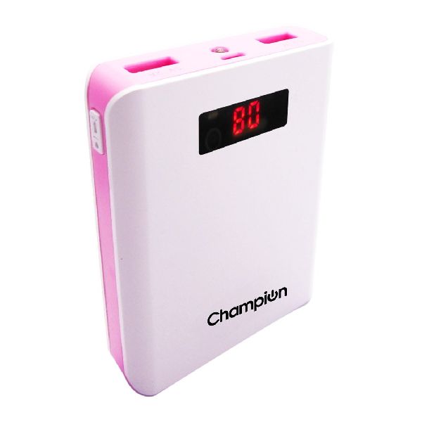 Champion Z-10 10400 mAh Digital Power Bank White Pink