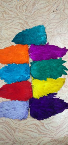 Hen Saddle Patches Coloured Feather