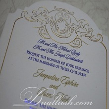 Hot stamp Foil Wedding Invitation Card Foil Print Wedding Invitation