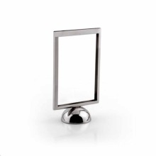 Metal Mirror Polish Menu Card Holder, Color : Chrome