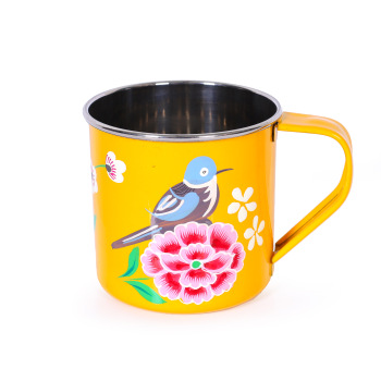 Handicraft-palace Floral Stainless Steel Coffee Mug, Certification : FDA