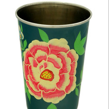 Handicraft-palace Floral stainless steel tumbler glass, Feature : Eco-Friendly