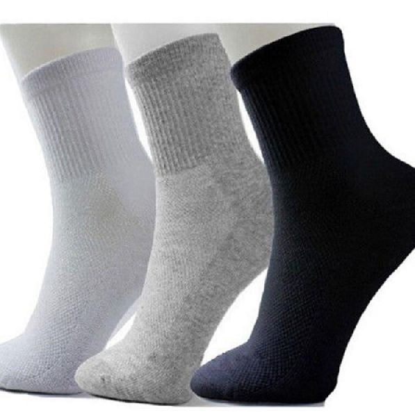 Plain Mens Cotton Blend Socks, Feature : Comfortable, Impeccable Finish