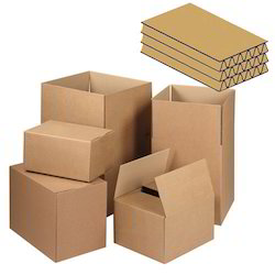 Plain Industrial Corrugated Box, Color : Brown