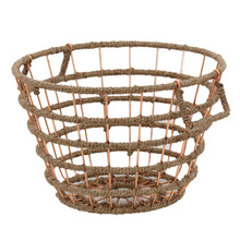 Storage Basket, Home and Kitchen wire storage Basket, wire basket with rope handles