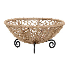 Wire Fruits Basket with Rope wrapped kitchen storage basket of wire rope basket
