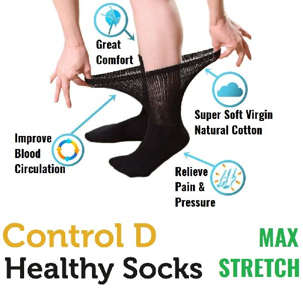 Control D Healthy Cotton Socks, Gender : Female, Male