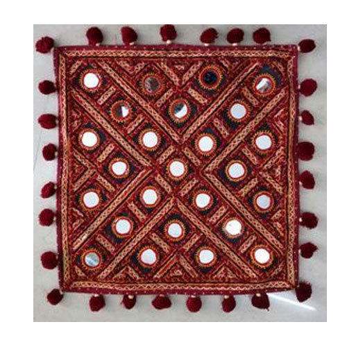 Square Fabric Handicraft Wall Toran, Color : Brown