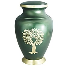 ABI IMPEX Hand Carved Brass Cremation Urn, Style : Classic