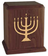 Wooden Jewish Religious Cremation Urn