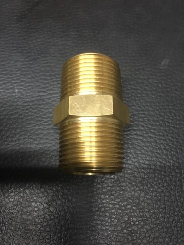 Coated Brass Hex Nipples, Length : 0-5m