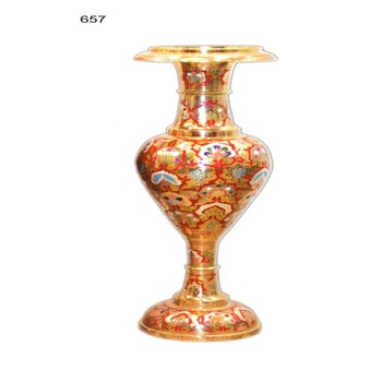 NDI Brass Handmade Vase, Color : customized