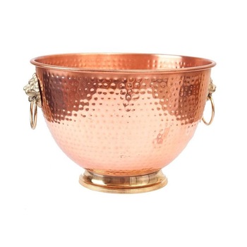 Round Shape Copper Bowl, Color : Mina Colour aluminium Polish