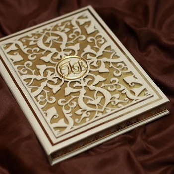 Ivory and Gold Wedding Folio