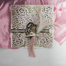 Laser Cut Wedding folio, Color : Personlized